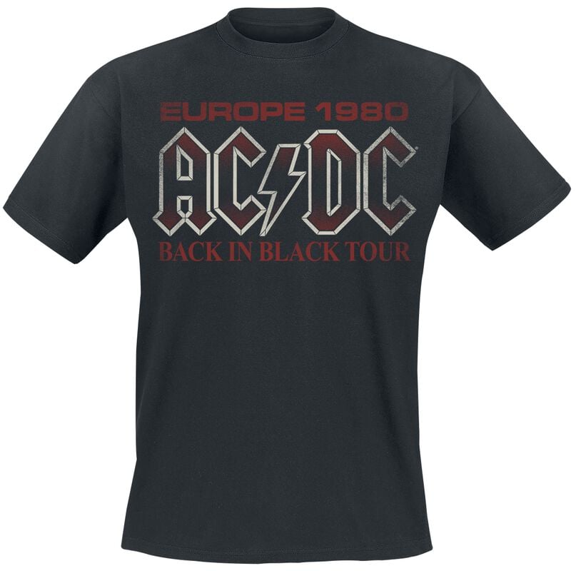gothicana by emp "Back In Black Europe 1980" T-Shirt black by AC/DC