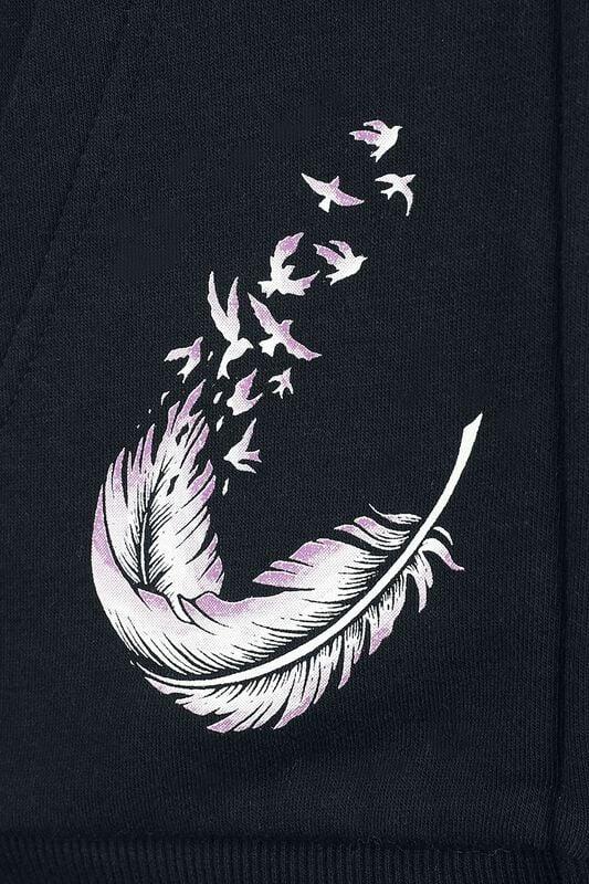 Gothicana By Emp "Back Wing Zipped Hoodie" Hoodie Jacket Black By Full Volume By EMP