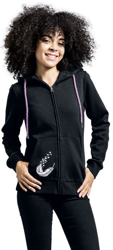 Gothicana By Emp "Back Wing Zipped Hoodie" Hoodie Jacket Black By Full Volume By EMP