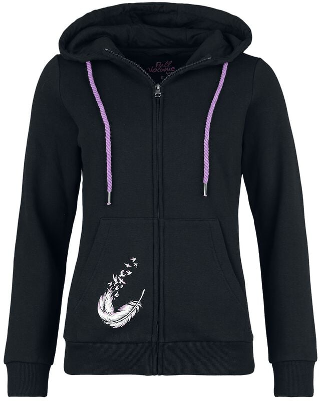 gothicana by emp "Back Wing Zipped Hoodie" Hoodie Jacket black by Full Volume by EMP