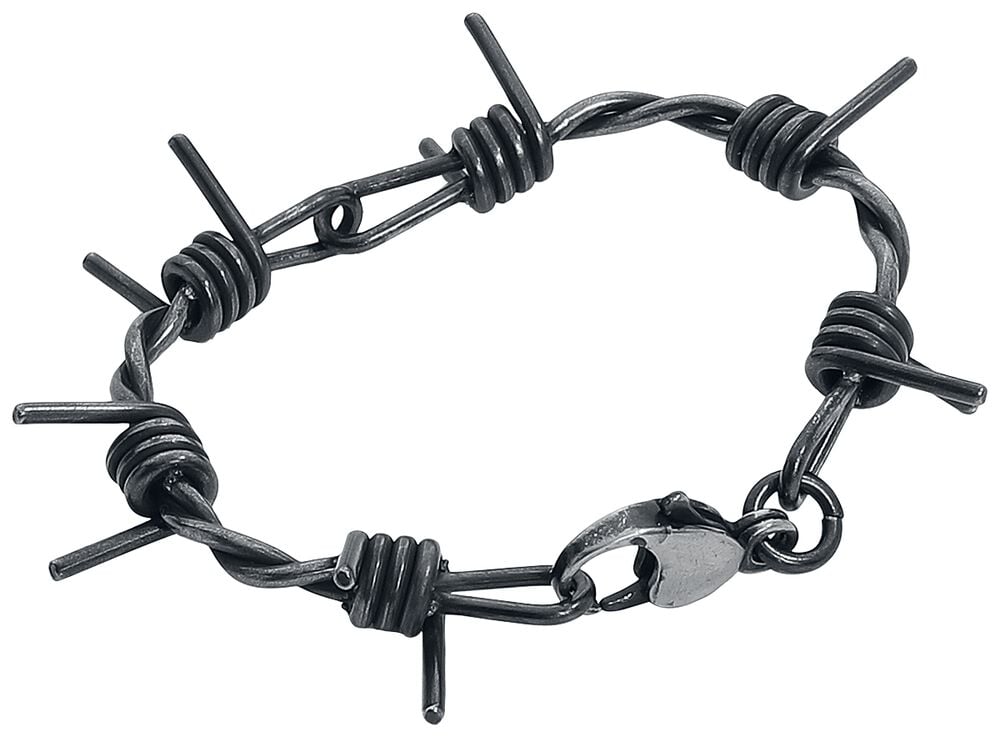 Gothicana By Emp "Barbed Wire" Bracelet Silver-coloured By EtNox Hard And Heavy