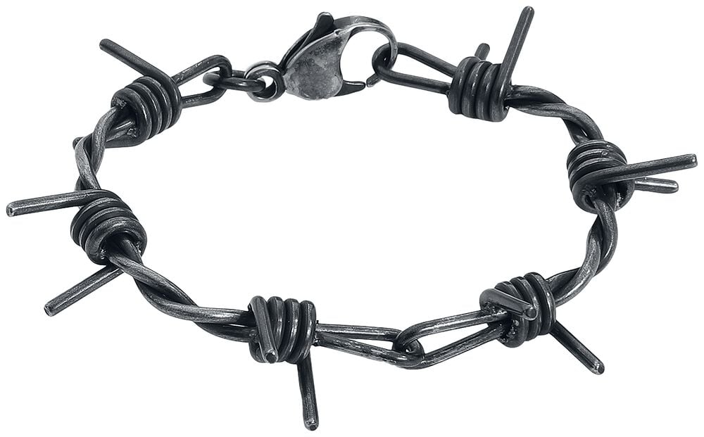 gothicana by emp "Barbed Wire" Bracelet silver-coloured by etNox hard and heavy