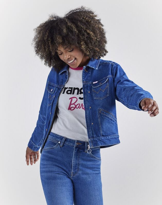 Gothicana By Emp "Barbie Denim Jacket" Jeans Jacket Blue By Wrangler