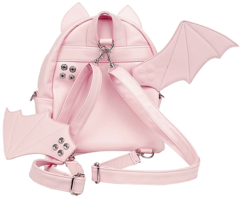 Gothicana By Emp "Bat" Mini Backpacks Pink By Banned Alternative