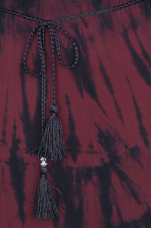 Gothicana By Emp "Batik Maxi Dress" Maxi Dress Red-black By RED By EMP