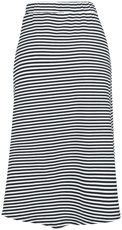 Gothicana By Emp "Beach Breeze Skirt" Midi Skirt Black-white By Banned Retro