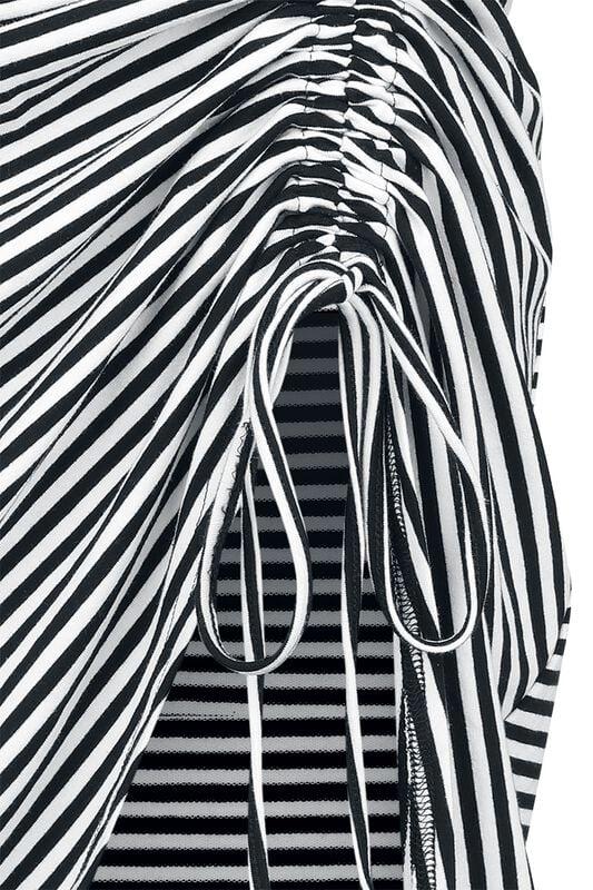 Gothicana By Emp "Beach Breeze Skirt" Midi Skirt Black-white By Banned Retro