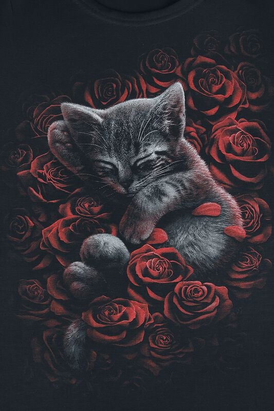 Gothicana By Emp "Bed Of Rose" T-Shirt Black By Spiral