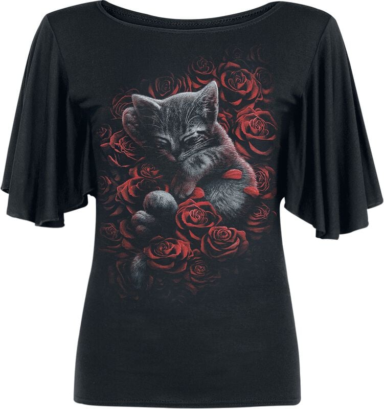 gothicana by emp "Bed Of Rose" T-Shirt black by Spiral