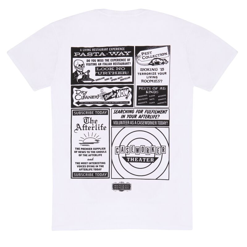Gothicana By Emp "Beetlejuice 2 - The Afterlife" T-Shirt White By Beetlejuice