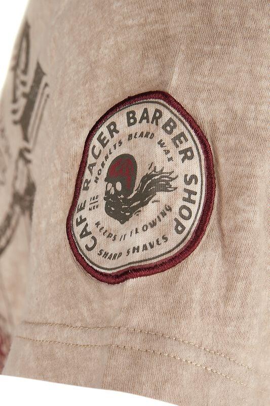 Gothicana By Emp "Beige T-Shirt With Crew Neck And Print" T-Shirt Beige By Rock Rebel By EMP