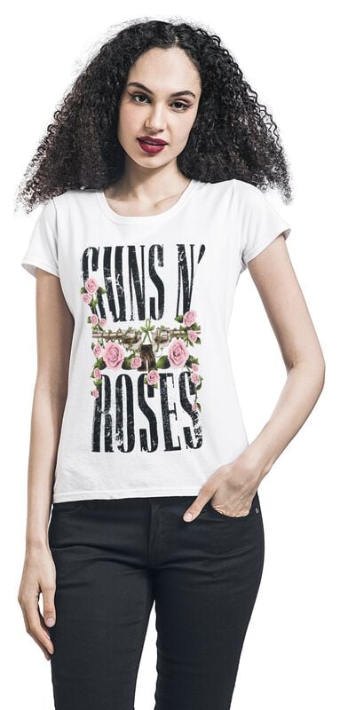 Gothicana By Emp "Big Guns" T-Shirt White By Guns N' Roses