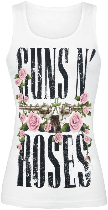 gothicana by emp "Big Guns" Top white by Guns N' Roses