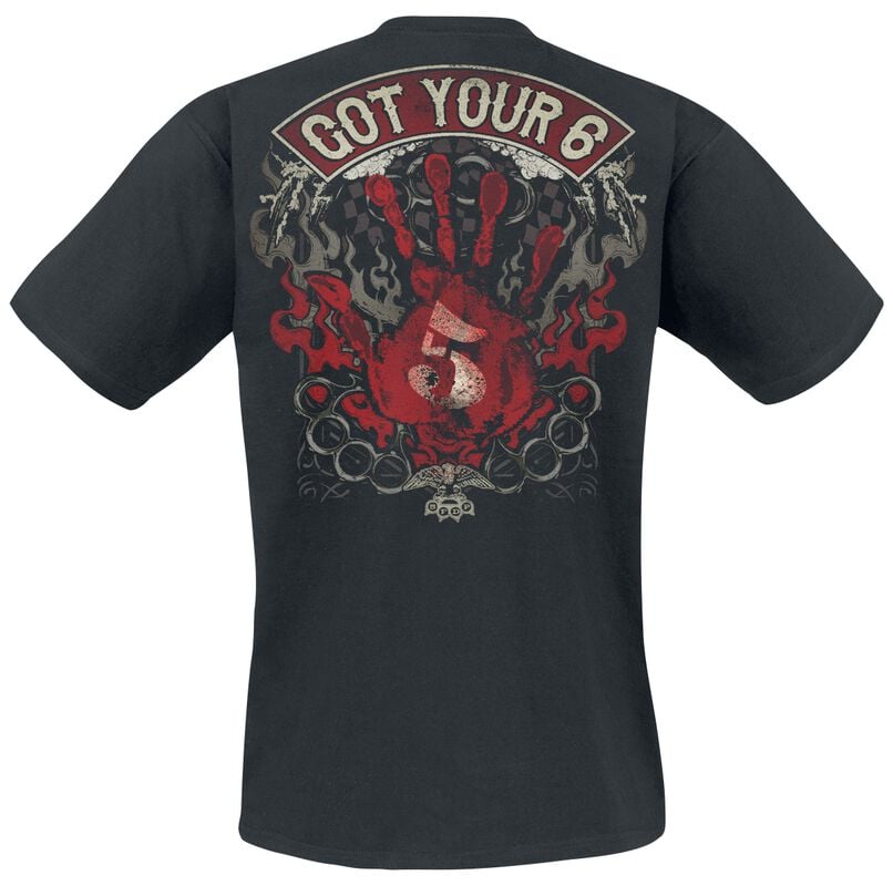 Gothicana By Emp "Biker Skully" T-Shirt Black By Five Finger Death Punch