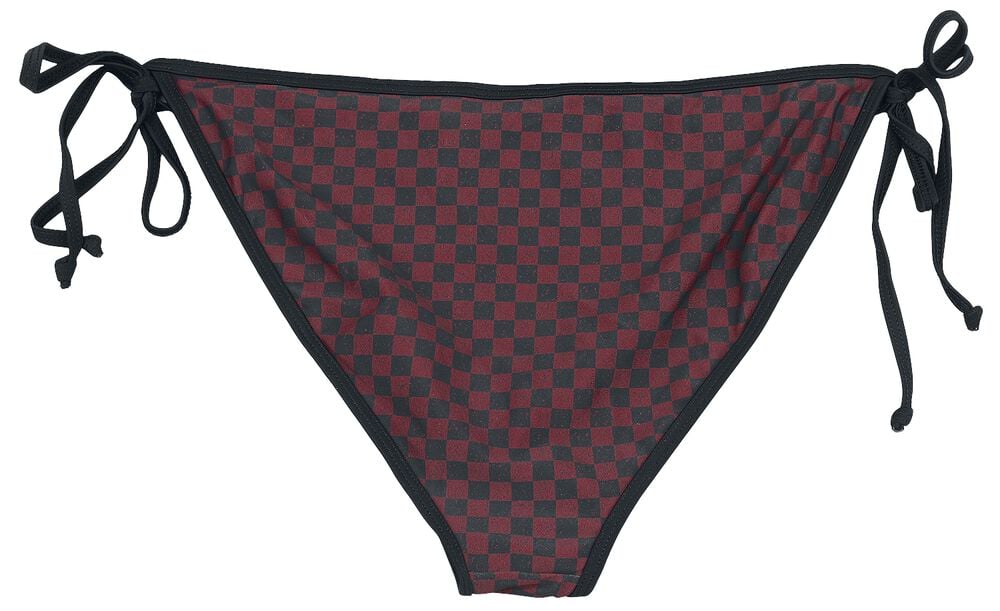 Gothicana By Emp "Bikini Bottoms With Chessboard Pattern" Bikini Bottom Black-red By RED By EMP