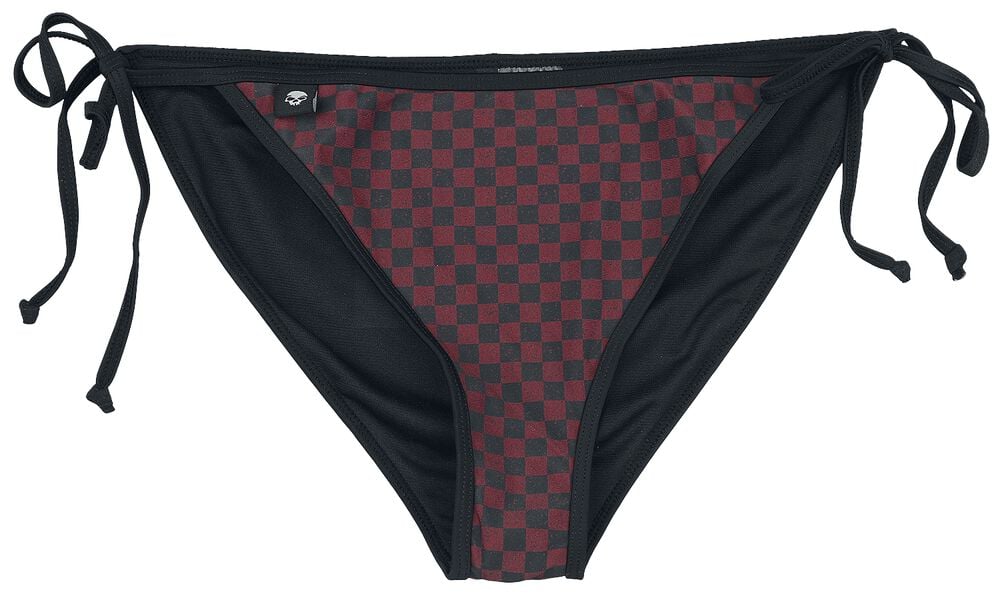 gothicana by emp "Bikini Bottoms with Chessboard Pattern" Bikini Bottom black-red by RED by EMP