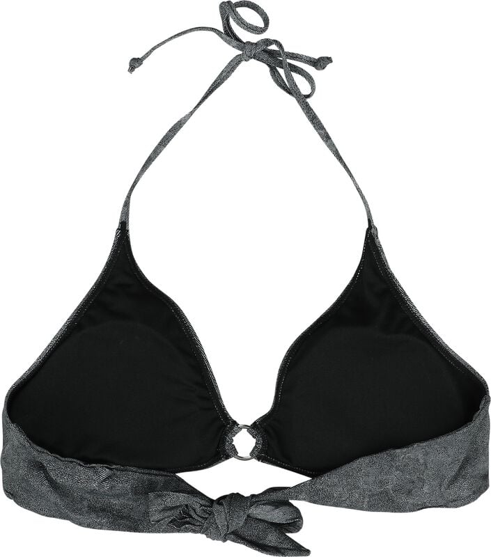 Gothicana By Emp "Bikini Top With Old School Prints" Bikini Top Dark Grey-black By Rock Rebel By EMP