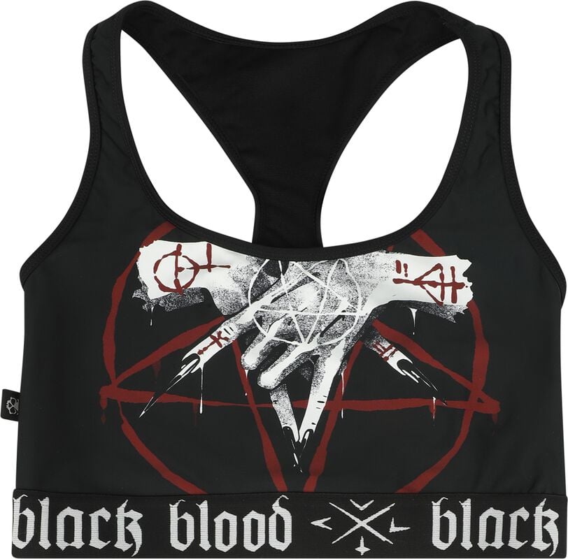 gothicana by emp "Bikini Top with Pentagram" Bikini Top black by Black Blood by Gothicana