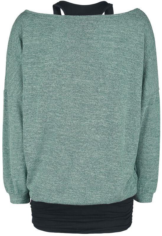 Gothicana By Emp "Billie" Long-sleeve Shirt Black-mint By Forplay