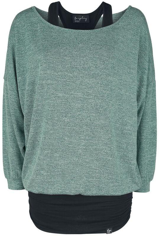 Gothicana By Emp "Billie" Long-sleeve Shirt Black-mint By Forplay