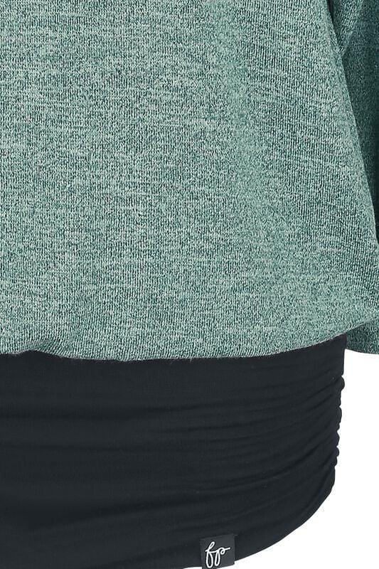 Gothicana By Emp "Billie" Long-sleeve Shirt Black-mint By Forplay