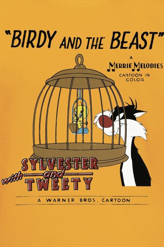 Gothicana By Emp "Birdie And The Beast" T-Shirt Yellow By Looney Tunes