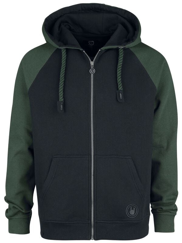 gothicana by emp "Black/Green Hoodie with Raglan Sleeves" Hoodie Jacket black/dark green by RED by EMP