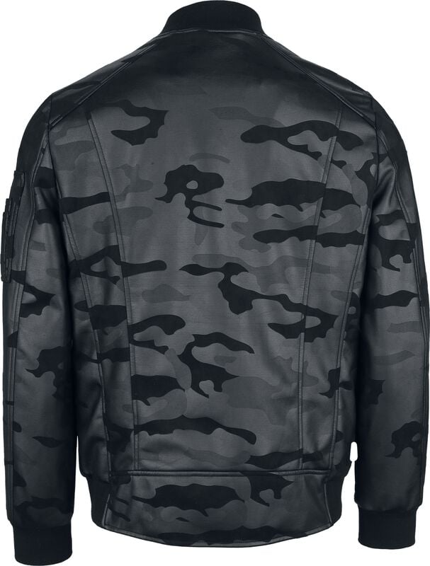 Gothicana By Emp "Black On Black" Between-seasons Jacket Black By Black Premium By EMP