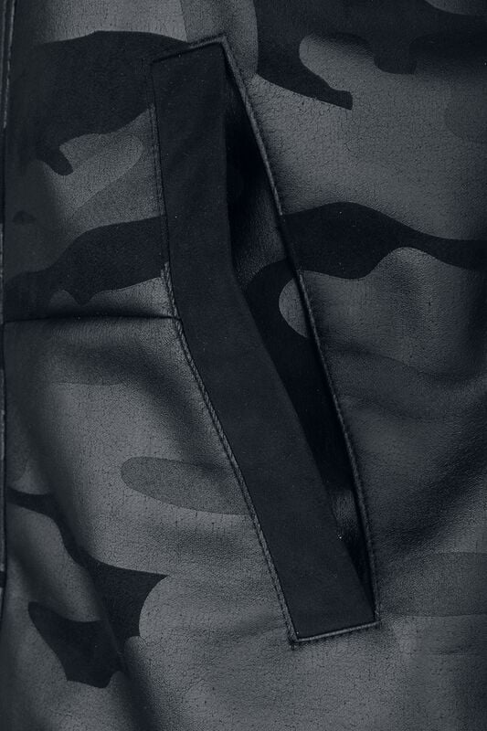 Gothicana By Emp "Black On Black" Between-seasons Jacket Black By Black Premium By EMP