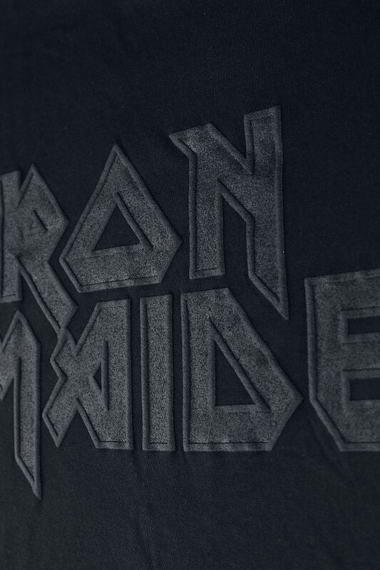 Gothicana By Emp "Black On Black Logo Stacked" T-Shirt Black By Iron Maiden