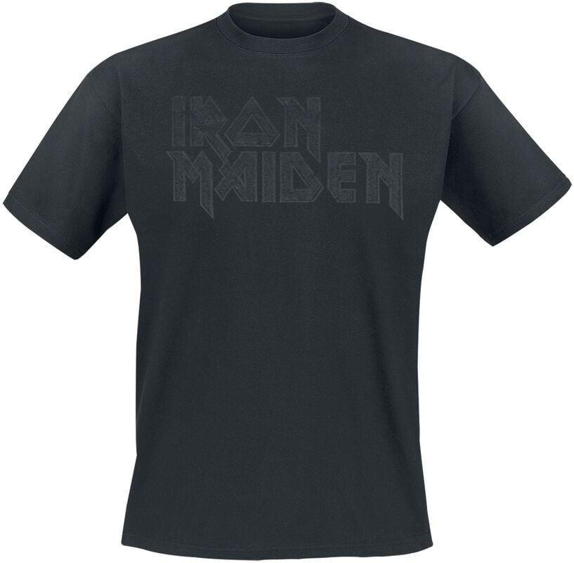 gothicana by emp "Black On Black Logo Stacked" T-Shirt black by Iron Maiden