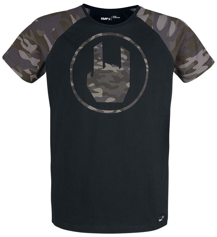 gothicana by emp "Black T-shirt with Camouflage Rockhand Print" T-Shirt black by EMP Stage Collection