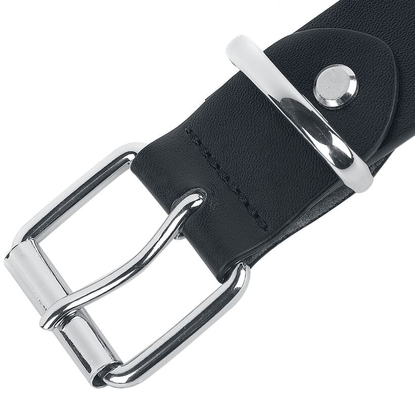 Gothicana By Emp "Black Two-Row Studded Belt" Belt Black By Black Premium By EMP