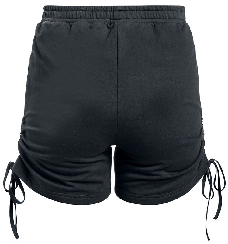 Gothicana By Emp "Black & White" Hot Pants Black By Mickey Mouse