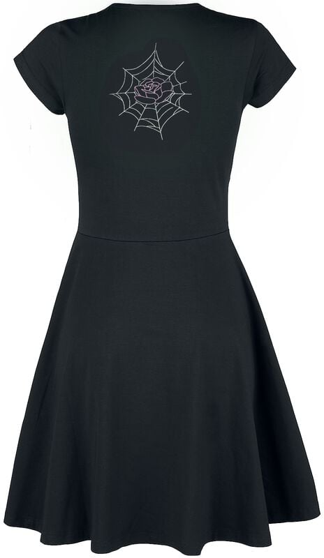 Gothicana By Emp "Black Widow Dress" Mini Dress Black-white By Rockabella