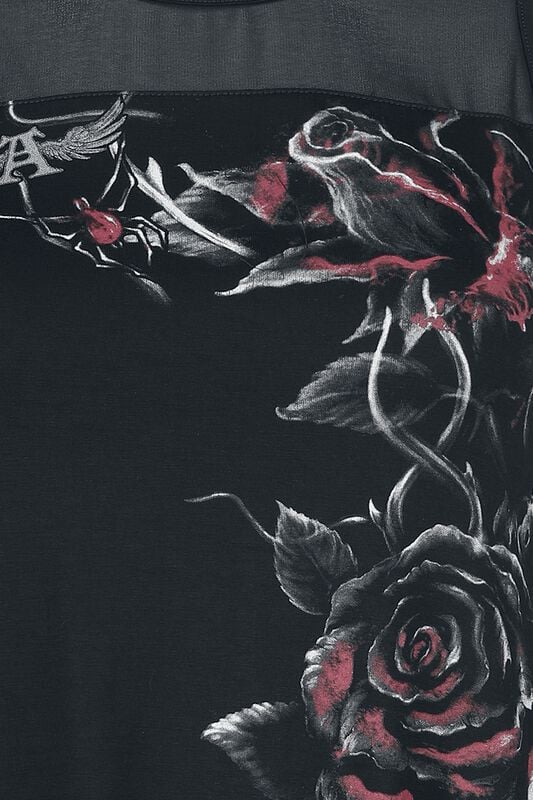 Gothicana By Emp "Bleeding Rose" Top Black By Alchemy England