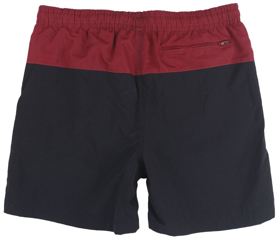 Gothicana By Emp "Block Swim Shorts" Swim Shorts Red By Urban Classics