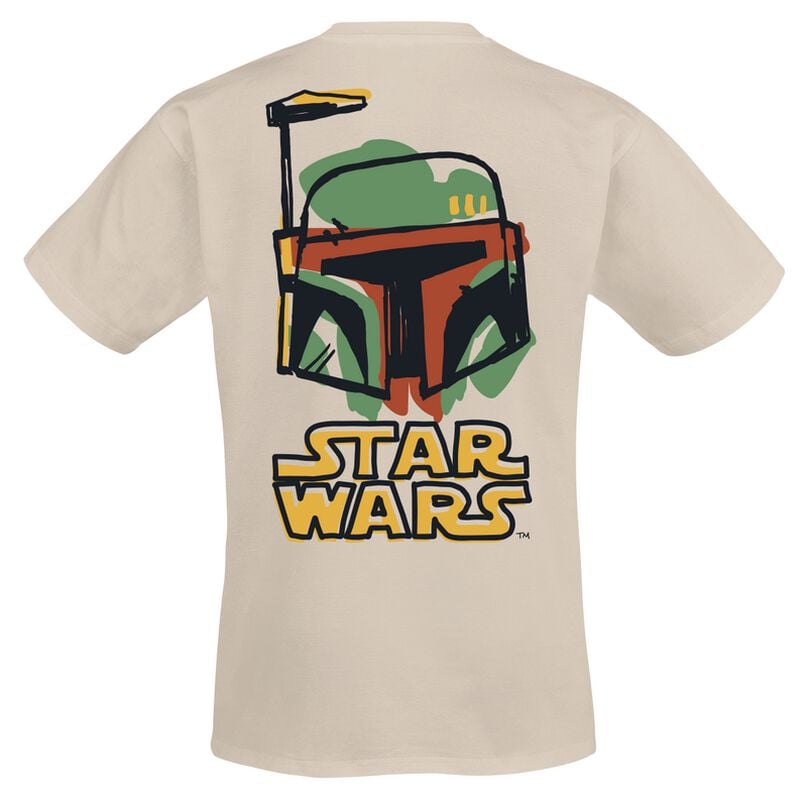 Gothicana By Emp "Boba Fett - Doodle" T-Shirt Natural By Star Wars