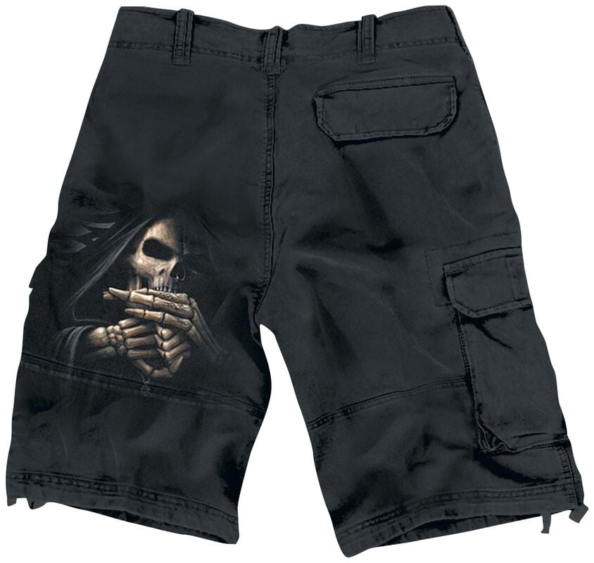 Gothicana By Emp "Bone Finger" Shorts Black By Spiral