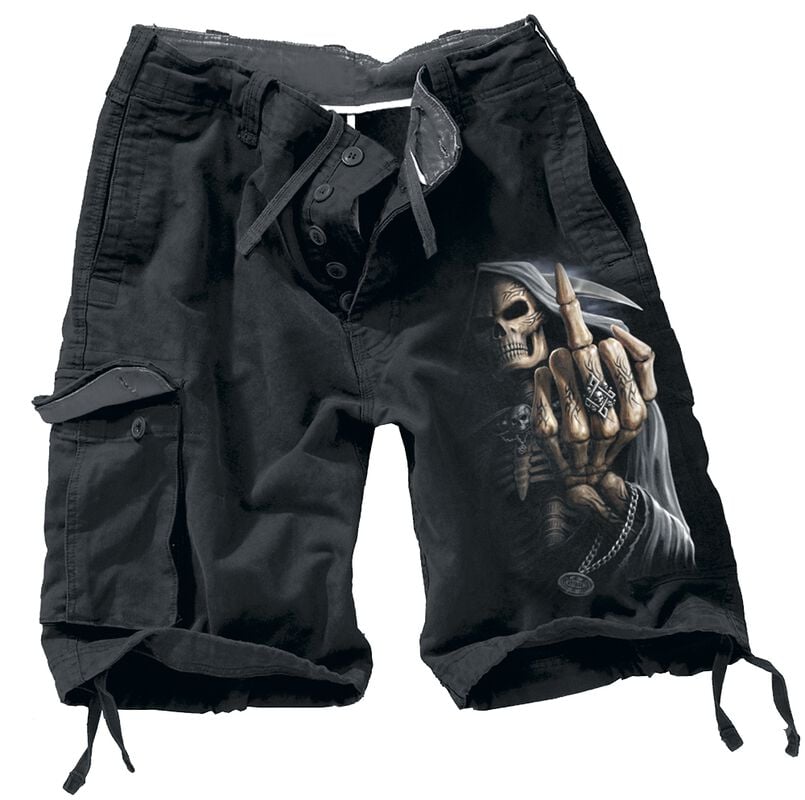 gothicana by emp "Bone Finger" Shorts black by Spiral