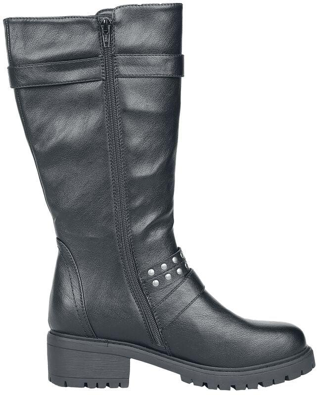 Gothicana By Emp "Boots With Buckles And Studs" Boots Black By Rock Rebel By EMP