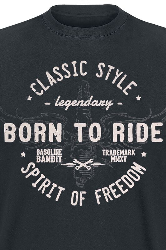 Gothicana By Emp "Born To Ride" T-Shirt Black By Gasoline Bandit
