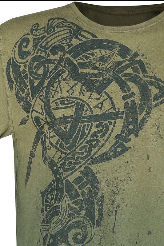 Gothicana By Emp "Boulder Tattoo" T-Shirt Green By Outer Vision