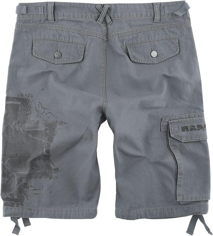 Gothicana By Emp "Broken Logo" Shorts Grey By Rammstein