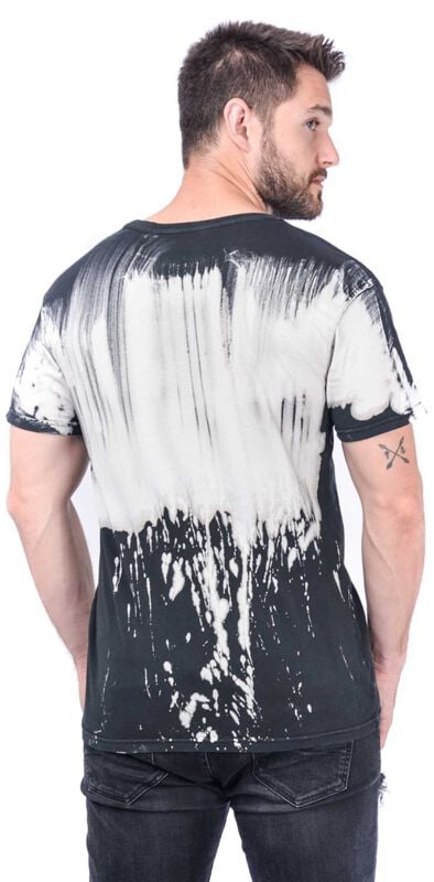 Gothicana By Emp "Brush & Drip" T-Shirt Black-grey By Outer Vision