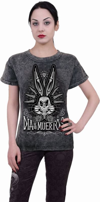 Gothicana By Emp "Bugs Bunny" T-Shirt Grey By Looney Tunes