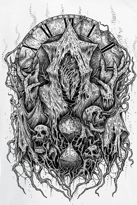 Gothicana By Emp "Buried Time" T-Shirt White By In Flames