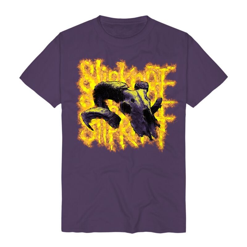 gothicana by emp "Burning Goat Skull" T-Shirt lilac by Slipknot