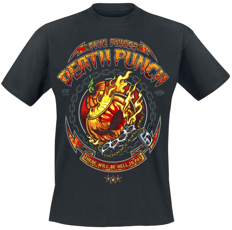 gothicana by emp "Burning Pumpkin Halloween" T-Shirt black by Five Finger Death Punch