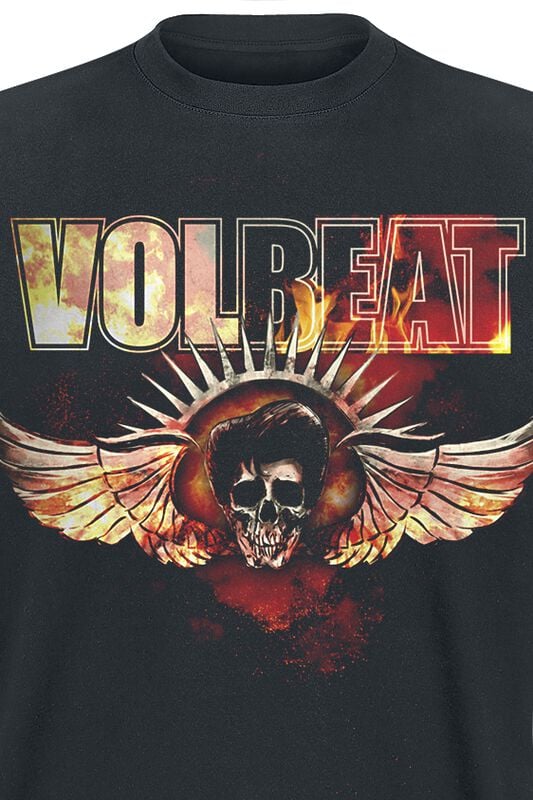 Gothicana By Emp "Burning Skullwing" T-Shirt Black By Volbeat